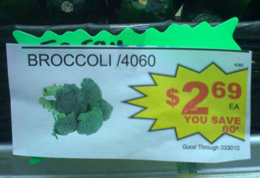 broccoli sign