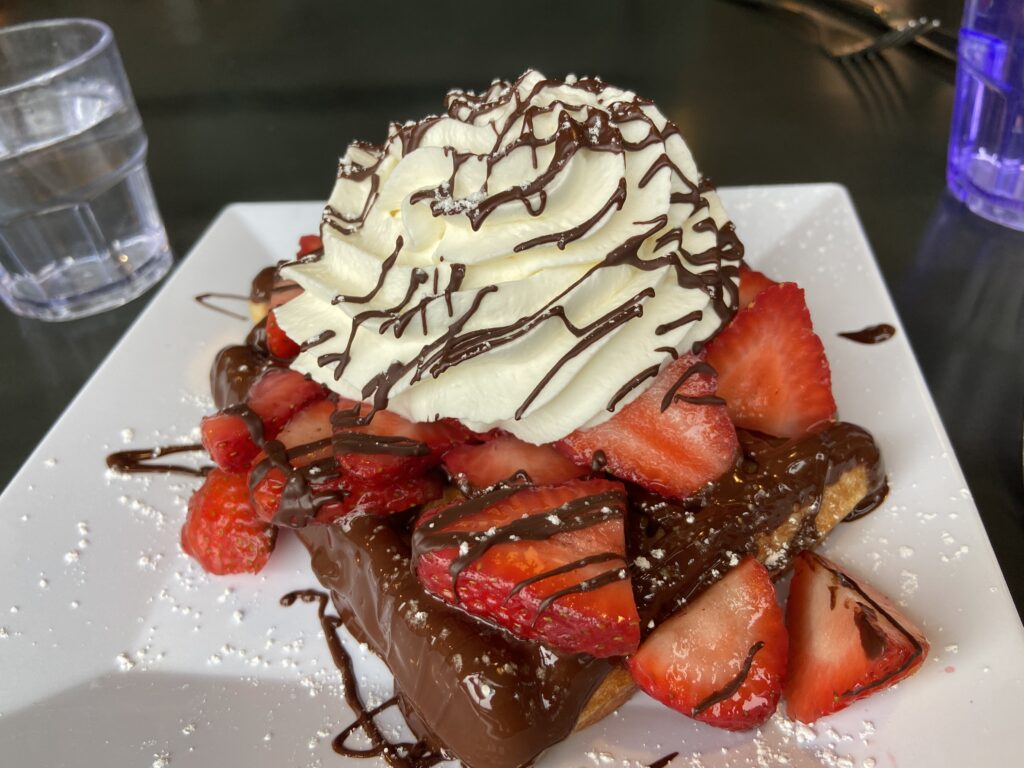 Strawberry waffle from Waffle Window